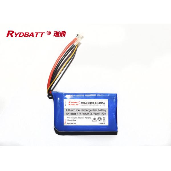 Buy cheap LP 483655 2S1P 7.4V 780mAh Lithium Polymer Charge Pack from wholesalers