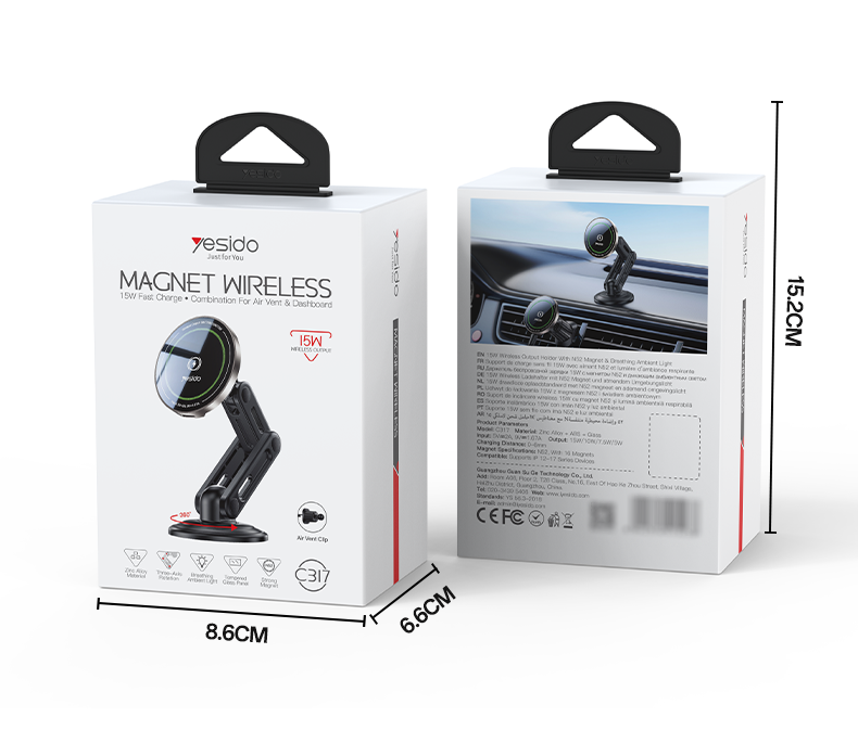 Buy cheap 15W Fast Charging Wireless Charger with N52 Strong Magnetic Adsorption and 8-fold Protection for Secure Phone Holding from wholesalers