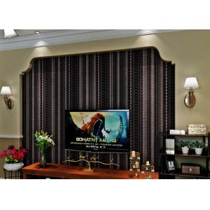 Buy cheap Administration Luxury Black Velvet Flock Wallpaper Soundproof With Modern Style from wholesalers