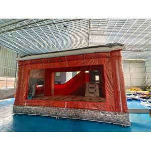 Commercial PVC Tarpaulin Fireproof Baffle Inflatable Bounce House With Slide
