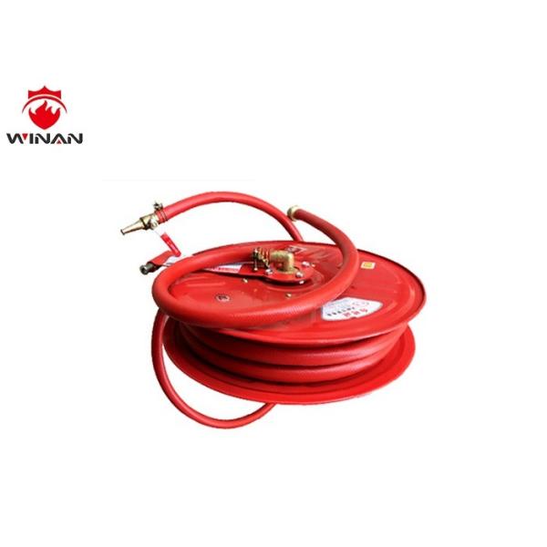 Quality Red Canvas Fire Water Hose Reel With Storz Coupling 32mm Outside Dia. for sale