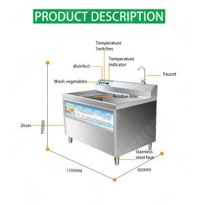 prickly pear washing machine Continuous fresh air bubble ginger carrot potato