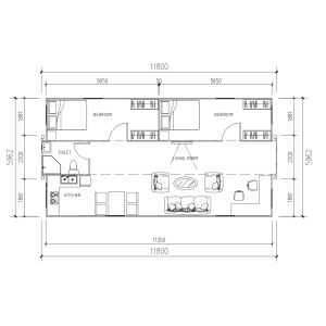 Buy cheap Tiny 40ft Expandable Container Home Assembled 3 Bedroom Prefab House from wholesalers