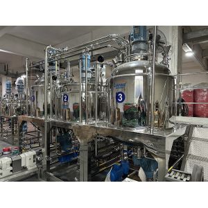 Buy cheap PLC 1000L Cosmetic Manufacturing Machine Emulsifying Homogenizer Paste Ointment Mixer from wholesalers