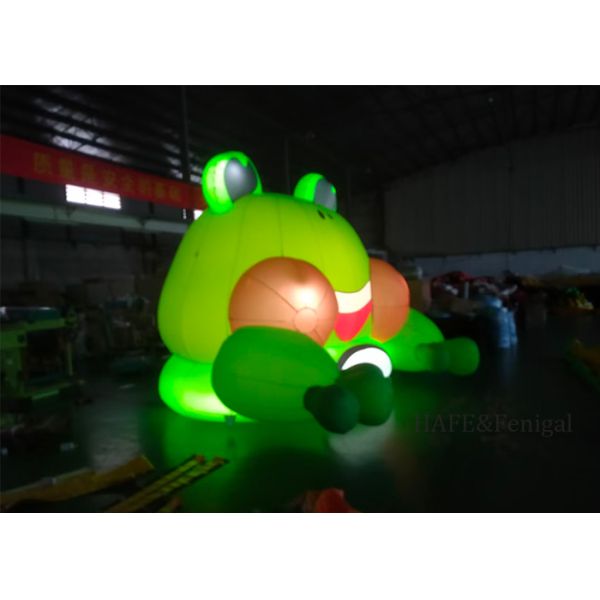 Customized Outdoor Giant Inflatable Frog Atmosphere Decoration And LED Lights