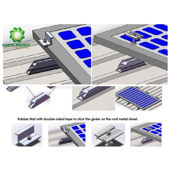 Metal Roof Solar Mounting Anodized Aluminum Structure Solar Bracket PV Mounting