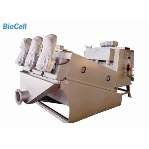 0.2KW Nickel Plated Volute Screw Press Sludge Dewatering Machine 12kg/H