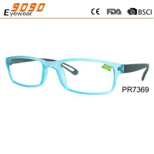 Buy cheap Rectangle transparent reading glasses ,made of plastic with plastic hinge from wholesalers