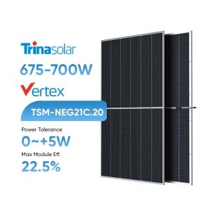 Buy cheap Trina Solar Vertex Bificial N-type 675W 680W 685W 690W 695W 700W Solar Panels for Solar Power System from wholesalers