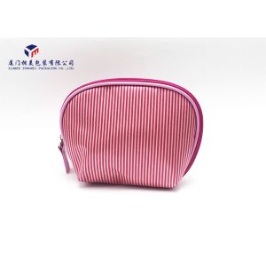 Buy cheap Trapezoid Fashion Design Fabric Makeup Bag Pink Color Size 11.5cm X 5cm X 11.5cm from wholesalers