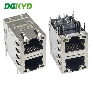Buy cheap DGKYD21Q146DB2A2DZJC057 2X1 Dual Port Modular Interface RJ45 Ethernet Gigabit Filtering Integrated Transformer product