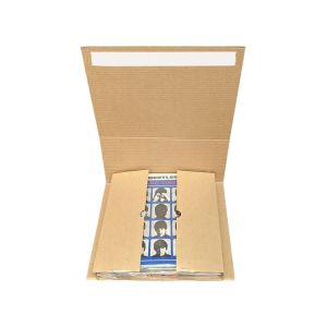 Custom Logo Self Sealing Zipper Tear Book Mailer Shipping Packaging Box With