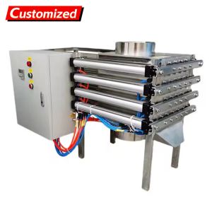 China Customized stainless steel grid magnetic separator with seal 12,000 Gauss powder pneumatic magnetic separator equipped with powerful magnetic rods for lithium battery manufacturers, factories on sale