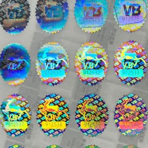 Buy cheap Customized Logo Circle Holographic Label Stickers Round Rainbow Effect Decal from wholesalers