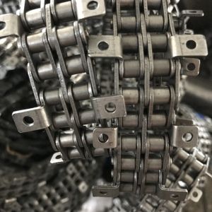 9.5225mm Pitch Duplex Roller Chain , ANSI Roller Chain With K1 Attachment