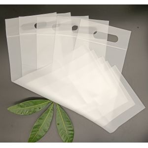 Buy cheap Moisture-Proof and Durable Frosted CPE Resealable Zipper Bags With Handle For Food And Small Items from wholesalers