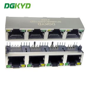 Buy cheap DGKYD561488AB1A3DY1027 RJ45 Multi Port Socket 8p8 Connector Four Port Direct Plug Connector Network Port Socket from wholesalers