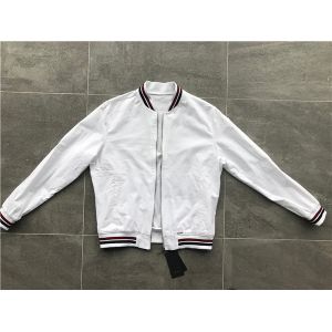 Buy cheap XS White Canvas Jacket With Rib Bergundy And Black Tipping And Silver Metal Zip from wholesalers