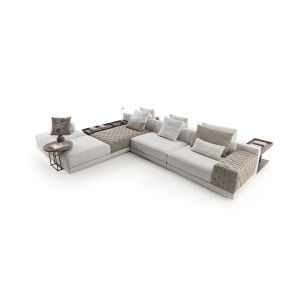 Buy cheap Practical Sectional Double-Sided Fabric Sofa For Multipurpose Large Space from wholesalers