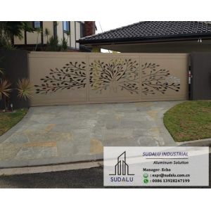 Buy cheap SUDALU Foshan PVDF OME Aluminum Laser Cut Decoration Panel for Gate of Garden/ Garage Metal Perforated Panel from wholesalers