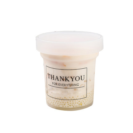 Custom 500ml plastic PP ice cream cup container packaging pudding jelly mousse