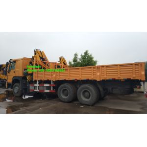 Buy cheap 10T 6500mm Cargo Box Sinotruk Howo7 Truck Mounted Crane from wholesalers