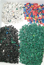 Buy cheap 2 Chutes Plastic Color Sorting Machine CCD Chip LED Optical Technique from wholesalers