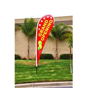 3 m double sided teardrop flags with dye sublimation printing