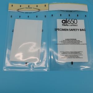 Buy cheap 95kPa Specimen Transport Bag with UN 2814 Compliance and 550ml Absorbency for Biohazard Specimens from wholesalers