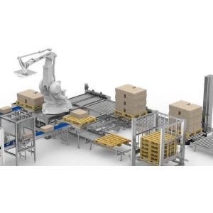 Buy cheap Flexible Robotic Palletizing System , Canned Food Industry Robotic Case Packer from wholesalers