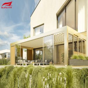 Customized Size Motorized Aluminum Pergola In White Color Ideal For Garden And