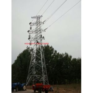 Galvanized Electric Transmission Tower Arc Welding Durable Q235 Q235