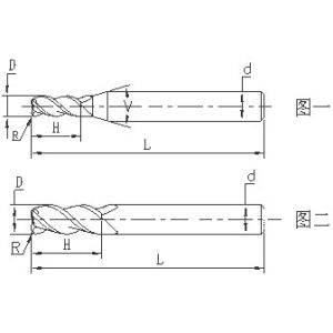 F20 3R 3 Flute End Mill For Aluminum