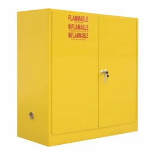 Buy cheap Liquid Safety Flammable Storage Cabinet Yellow Powder Coated 18 Gauge Steel from wholesalers