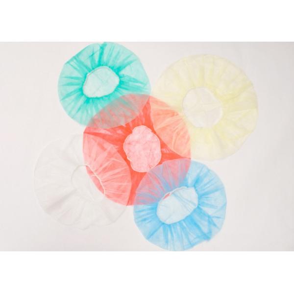 Quality Single Elastic Breathable Round Non Woven Bouffant Cap for sale