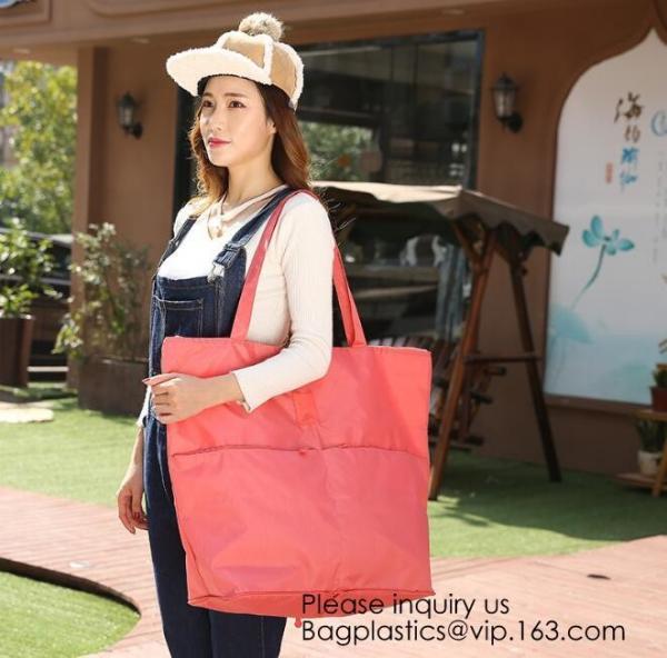 Fashionable Polyester Grocery Shopping Bag Promotional Foldable Shopping Bag,Reusable polyester folding promo shopper to