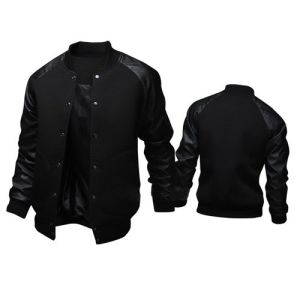 Buy cheap Custom Made Varsity Mens Reflective Jacket Leather Sleeves Spring Season from wholesalers