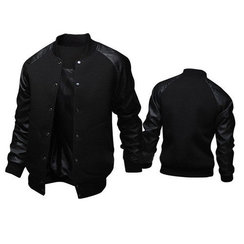 Buy cheap Custom Made Varsity Mens Reflective Jacket Leather Sleeves Spring Season from wholesalers