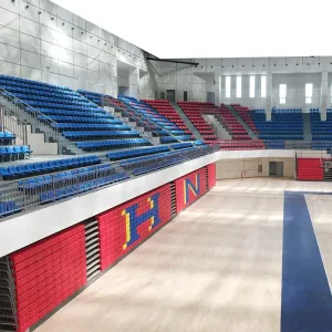 Buy cheap Silver Retractable Bleacher Seating System Customization Height Available from wholesalers