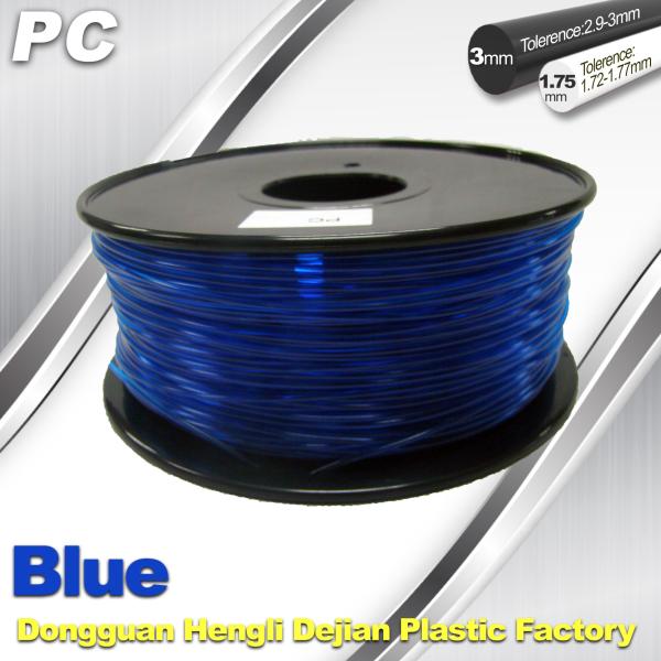 Buy cheap Blue 3mm Polycarbonate Filament Strength With Toughness1kg / roll PC Flament from wholesalers