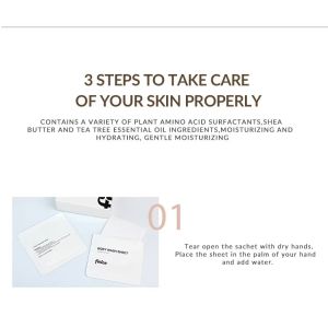 Custom Shower Sheets Lightweight And Compact Body Wash Sheets Biodegradable