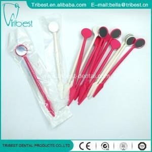 Quality Plastic Disposable Dental Mirror With Spatula for sale