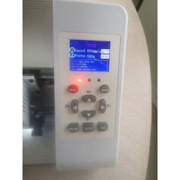 China Portable Green Endcap Cast Iron Mini Cutting Plotter Mini-CCD450 345mm Width on sale China Portable Green Endcap Cast Iron Mini Cutting Plotter Mini-CCD450 345mm Width on sale