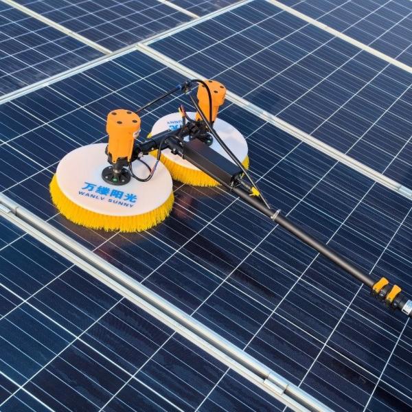 Quality Altitude Cleaning Portable Solar Panel Cleaner with Two-Head Brush and 7.5 M Handle for sale