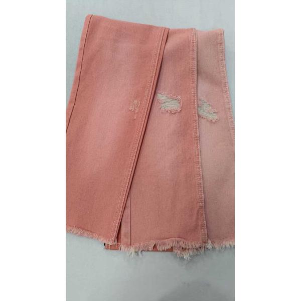 10.6oz Pink Left twill with full width 180cm construction 10*7 Denim fabric JSD3023P for jeans