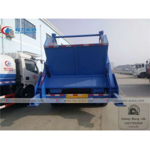 4x2 Dongfeng 4cbm Self Loading Swing Arm Garbage Truck With Hanging Chain