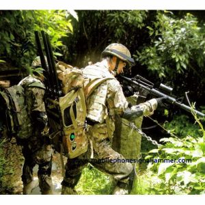 Buy cheap Durable Mobile Signal Jammer Device , Manpack Jammer Manually Switch Control from wholesalers