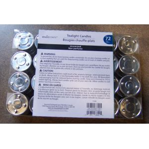 Buy cheap 100% paraffin white 72pcs pack unsented tealight candle burning time for 3 hours from wholesalers
