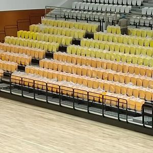 Buy cheap Customized Width Foldable Retractable Bleacher Seating Silver 4 - 10 Rows from wholesalers