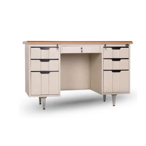 Buy cheap 1400mm Wide Electrostatic Fireproof Steel Executive Desk from wholesalers